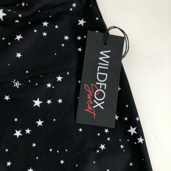 Wildfox workout scattered star leggings Sz M - Picture 5 of 8